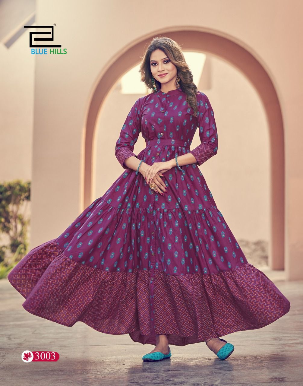 Blue Hills Florencia 3 New Designer Fancy Party Wear Cotton Anarakali Kurti Collection